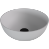 BANERA ROUND umyvadlo na desku, litý mramor, průměr 39cm, bílá mat