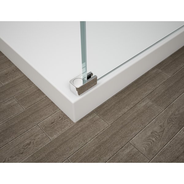 ESCA CHROME jednodílná sprchová zástěna do prostoru, sklo Marron, 1100 mm