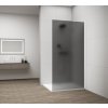 ESCA WHITE MATT jednodílná sprchová zástěna k instalaci ke stěně, kouřové matné sklo, 1100 mm