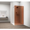 ESCA COPPER MATT jednodílná sprchová zástěna k instalaci ke stěně, sklo Marron, 1500 mm