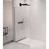 ARCHITEX sada pro uchycení skla podlaha-stěna se spádovou lištou, 1615x2105mm, levá, černá mat