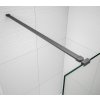 ESCA GUN METAL jednodílná sprchová zástěna do prostoru, kouřové sklo, 1100 mm