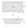QUEST obdélníková vana 190x100x49cm, bílá mat