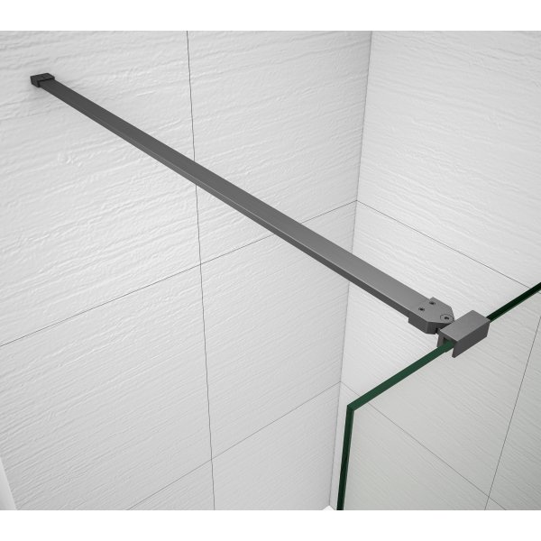 ESCA GUN METAL jednodílná sprchová zástěna do prostoru, matné sklo, 1500 mm