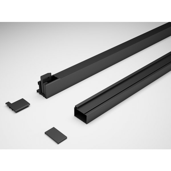 DEEP BLACK rozšiřovací profil 25mm, výška 1650mm