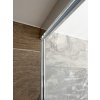 ARCHITEX sada pro uchycení skla, podlaha-stěna-strop se spádovou lištou, 1615x2600mm, pravá, leštěný hliník