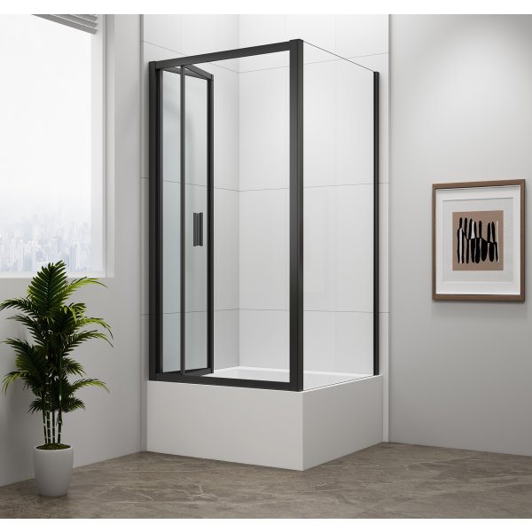 DEEP BLACK obdélníkový sprchový kout 1000x900mm L/P varianta, čiré sklo