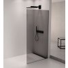 ARCHITEX sada pro uchycení skla podlaha-stěna se spádovou lištou, 1615x2105mm, pravá, černá mat