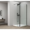 ESCA BLACK MATT sprchová zástěna, fixní sklo 700 mm, otočný panel 500 mm