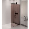 ARCHITEX sada pro uchycení skla podlaha-stěna se spádovou lištou, 1615x2105mm, pravá, černá mat