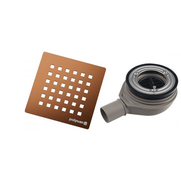 FLEXIA vaničkový sifon, průměr 90mm, DN40, krytka měď mat