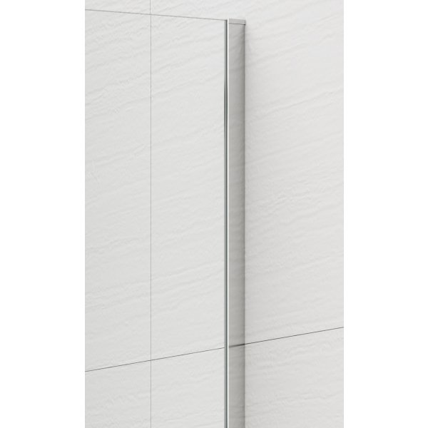 ESCA CHROME jednodílná sprchová zástěna k instalaci ke stěně, sklo čiré, 1500 mm
