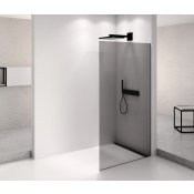 ARCHITEX BLACK MATT sprchová zástěna 1262mm, kouřové sklo