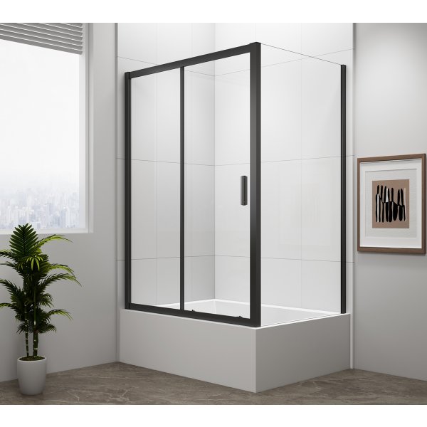 DEEP BLACK obdélníkový sprchový kout 1100x900mm L/P varianta, čiré sklo