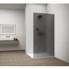 ESCA GUN METAL jednodílná sprchová zástěna k instalaci ke stěně, kouřové matné sklo, 1200 mm