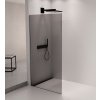 ARCHITEX sada pro uchycení skla podlaha-stěna se spádovou lištou, 1615x2105mm, levá, černá mat