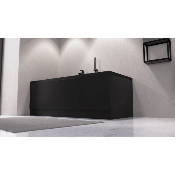 PLAIN panel čelní 150x59cm, černá mat, levý