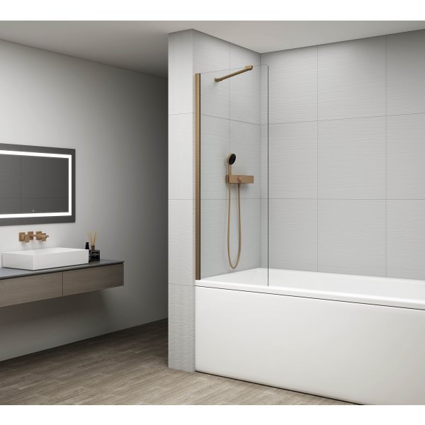 FISA vanová zástěna 800x1500mm, měď mat, čiré sklo