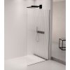 ARCHITEX sada pro uchycení skla podlaha-stěna se spádovou lištou, 1615x2105mm, pravá, černá mat