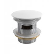 Vanová výpust 6/4", click-clack, solid surface, bílá mat