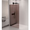 ARCHITEX sada pro uchycení skla podlaha-stěna se spádovou lištou, 1615x2105mm, levá, černá mat