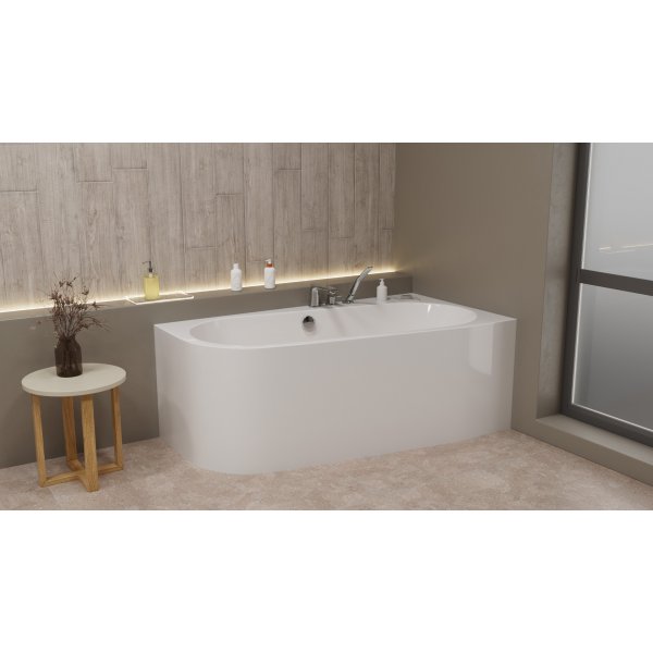 ASTRA WR MONOLITH asymetrická vana 160x85x60cm, bílá