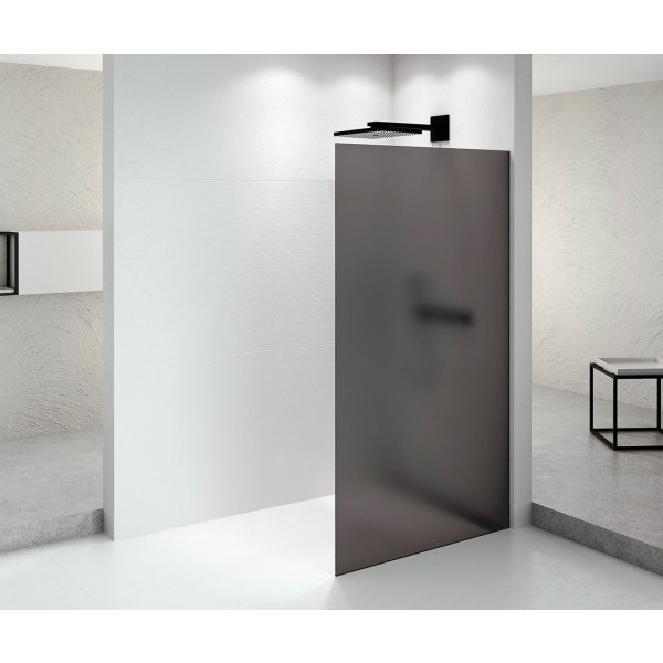 ARCHITEX BLACK MATT sprchová zástěna 1362mm, kouřové matné sklo