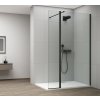 ESCA BLACK MATT sprchová zástěna, fixní sklo 1200 mm, otočný panel 300 mm