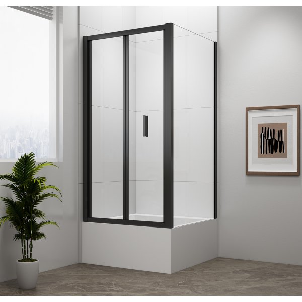 DEEP BLACK obdélníkový sprchový kout 1000x750mm L/P varianta, čiré sklo