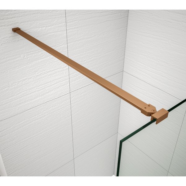ESCA COPPER MATT jednodílná sprchová zástěna do prostoru, čiré sklo, 1200 mm