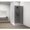 ESCA WHITE MATT jednodílná sprchová zástěna k instalaci ke stěně, kouřové matné sklo, 700 mm