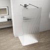 ESCA GUN METAL jednodílná sprchová zástěna do prostoru, sklo Flute, 1400 mm