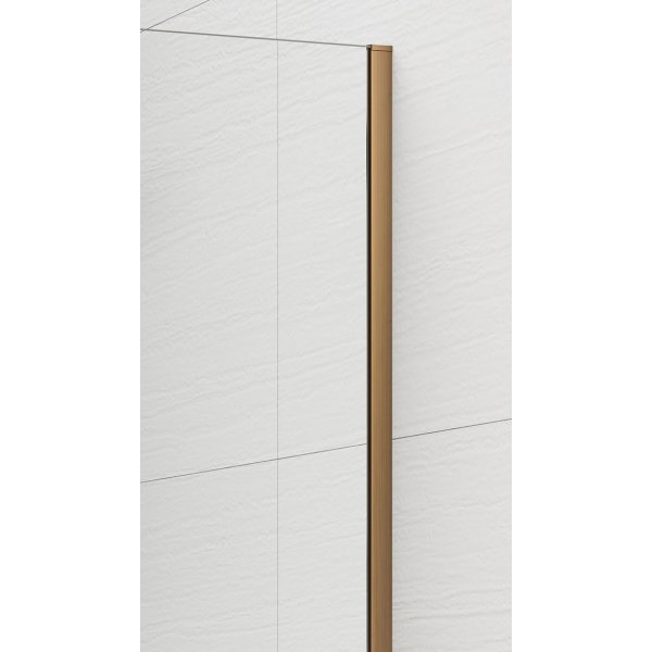 ESCA COPPER MATT jednodílná sprchová zástěna k instalaci ke stěně, kouřové matné sklo, 800 mm
