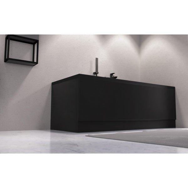 PLAIN panel čelní 160x59cm, černá mat, pravý