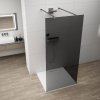ESCA GUN METAL jednodílná sprchová zástěna do prostoru, kouřové sklo, 1000 mm