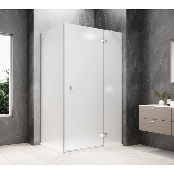GLOBE CHROME obdélníkový sprchový kout 1200x900mm, matné sklo, pravé