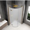 GLOBE GOLD MATT čtvrtkruhový sprchový kout 800x800mm, matné sklo, levé