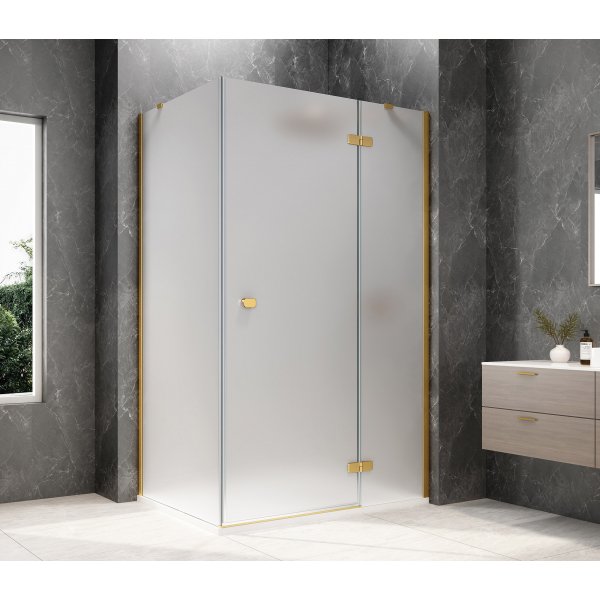 GLOBE GOLD MATT obdélníkový sprchový kout 1000x900mm, matné sklo, pravé