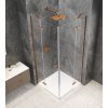 GLOBE COPPER MATT čtvercový sprchový kout 900x900mm, rohový vstup, čiré sklo