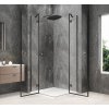 GLOBE GUN METAL čtvercový sprchový kout 1000x1000mm, rohový vstup, čiré sklo