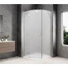 GLOBE CHROME čtvrtkruhový sprchový kout 900x900mm, matné sklo, levé