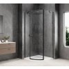 GLOBE GUN METAL čtvrtkruhový sprchový kout 900x900mm, čiré sklo, levé