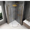 GLOBE GOLD MATT čtvrtkruhový sprchový kout 1000x1000mm, čiré sklo, pravé