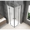 GLOBE GUN METAL čtvercový sprchový kout 800x800mm, rohový vstup, matné sklo