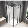 GLOBE BLACK čtvercový sprchový kout 800x800mm, rohový vstup, matné sklo