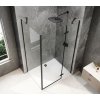 GLOBE BLACK obdélníkový sprchový kout 1100x900mm, čiré sklo, pravé