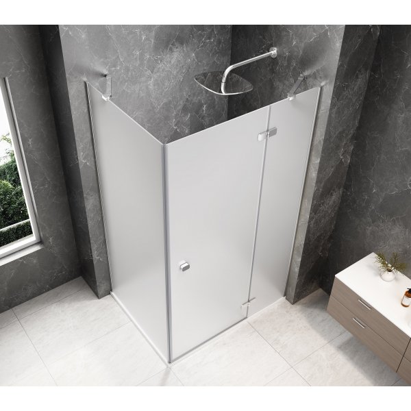 GLOBE CHROME obdélníkový sprchový kout 1200x1000mm, matné sklo, pravé