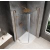 GLOBE COPPER MATT čtvrtkruhový sprchový kout 800x900mm, čiré sklo, levé