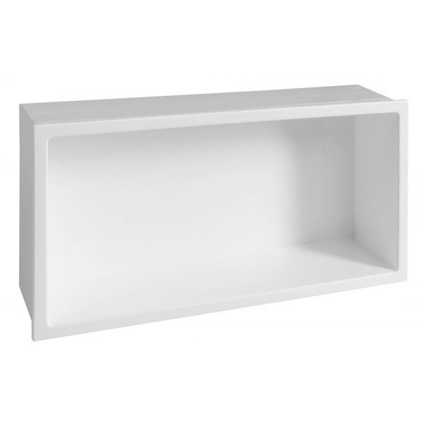 INSERTA zapuštěná police do obkladu, 810x270mm, litý mramor, bílá