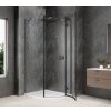 GLOBE GUN METAL čtvrtkruhový sprchový kout 800x1000mm, čiré sklo, pravé